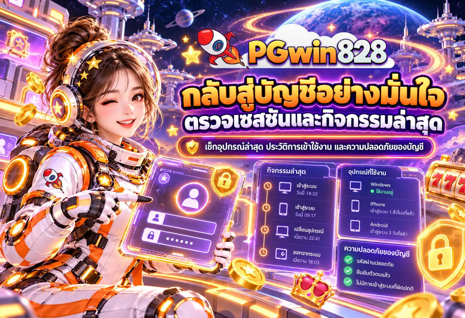 กลับสู่บัญชีอย่างมั่นใจ ตรวจเซสชันและกิจกรรมล่าสุด